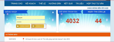 Hướng dẫn tham gia cuộc thi: “TÌM HIỂU PHÁP LUẬT TRÊN INTERNET”