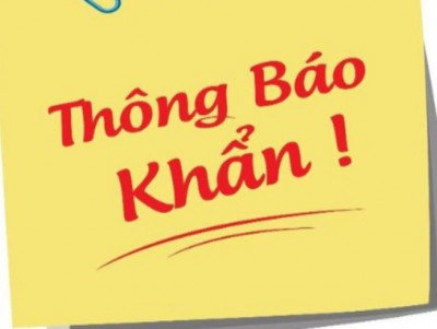 Thông báo khẩn v/v hs tạm ngừng đến trường từ ngày 14/05/2021