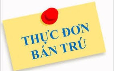 Thực đơn từ 23/5/2022 - 27/5/2022