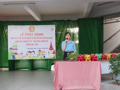 Lễ phát động phong trào “Thiếu nhi Thủ Dầu Một thi đua làm theo 5 điều Bác Hồ dạy”; phong trào “Nghìn việc tốt”, “Nói lời hay, làm việc tốt” năm học 2022 – 2023
