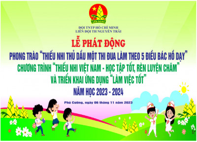 Tổ chức phát động các phong trào hoạt động Đội năm học 2023-2024