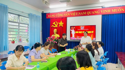 CHI BỘ TRƯỜNG TIỂU HỌC TRẦN PHÚ TỔ CHỨC SINH HOẠT CHI BỘ ĐỊNH KỲ THÁNG 6 NĂM 2026