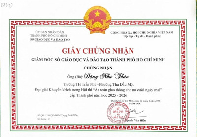 Giấy chứng nhận giải khuyến khích ATGT cáp thành phố Copy