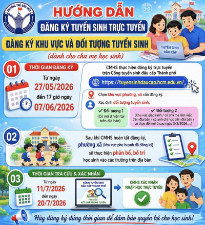 Hướng dẫn tuyển sinh trực tuyến năm học 2026 - 2027