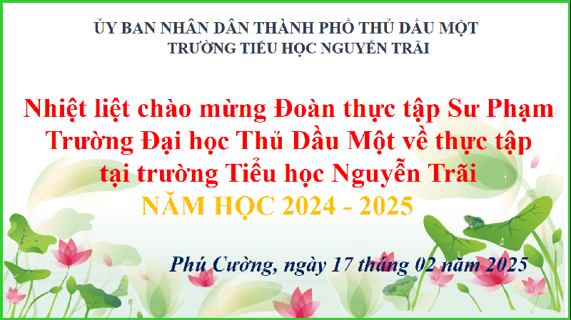 Đón Đoàn thực tập Sư phạm trường ĐH Thủ Dầu Một NH 2024-2025