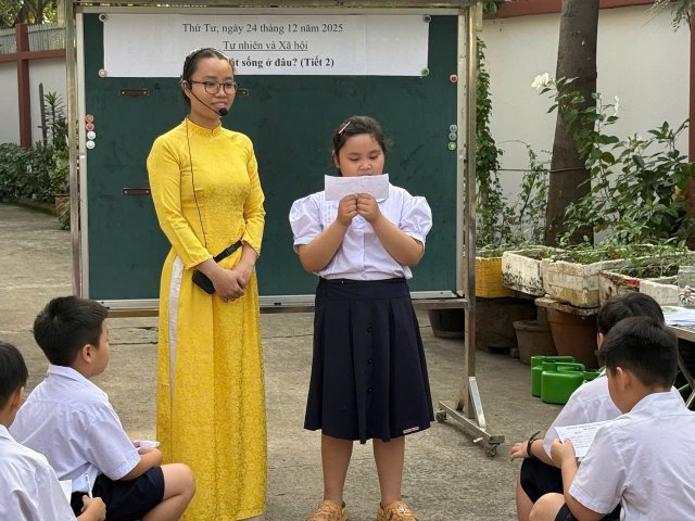 TỔ CHỨC TIẾT DẠY NGOÀI TRỜI TẠO SỰ HỨNG THÚ VÀ KHÁM PHÁ