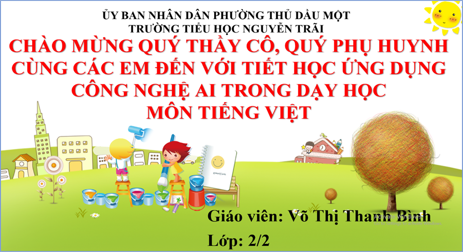 Tiết học mở ứng dụng công nghệ AI trong dạy học Môn Tiếng Việt lớp 2