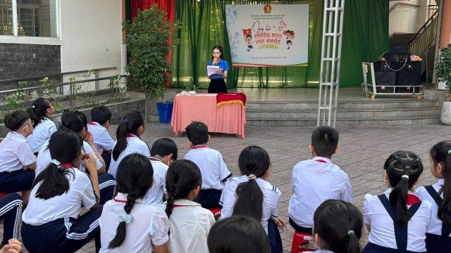Liên đội Tiểu học Nguyễn Trãi tổ chức Ngày hội “Thiếu nhi vui khỏe”