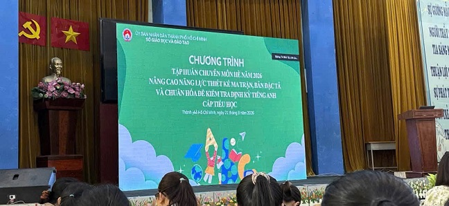 TẬP HUẤN HÈ NĂM 2026 – NÂNG CAO NĂNG LỰC KIỂM TRA, ĐÁNH GIÁ MÔN TIẾNG ANH CẤP TIỂU HỌC